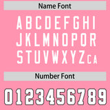 Custom Light Pink White Personalized Neckline Square Classic Authentic Football Jersey