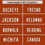 Custom Texas Orange White Personalized Neckline Square Classic Authentic Football Jersey