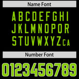 Custom Black Neon Green Personalized Neckline Square Classic Authentic Football Jersey