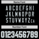 Custom Black Silver Personalized Neckline Square Classic Authentic Football Jersey