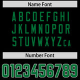 Custom Black Kelly Green Personalized Neckline Square Classic Authentic Football Jersey