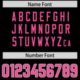 Custom Black Pink Personalized Neckline Square Classic Authentic Football Jersey