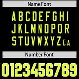 Custom Black Fluorescent Green Personalized Neckline Square Classic Authentic Football Jersey