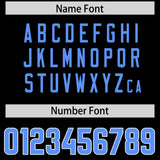 Custom Black Powder Blue Personalized Neckline Square Classic Authentic Football Jersey
