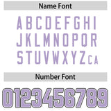 Custom White Light Purple Personalized Neckline Square Classic Authentic Football Jersey