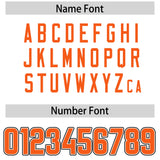 Custom White Orange Personalized Neckline Square Classic Authentic Football Jersey