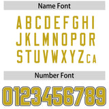 Custom White Old Gold Personalized Neckline Square Classic Authentic Football Jersey