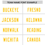 Custom White Yellow Personalized Neckline Square Classic Authentic Football Jersey