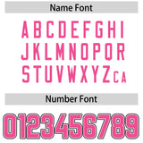 Custom White Pink Personalized Neckline Square Classic Authentic Football Jersey