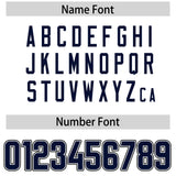 Custom White Navy Personalized Neckline Square Classic Authentic Football Jersey