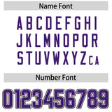 Custom White Purple Personalized Neckline Square Classic Authentic Football Jersey