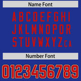 Custom Royal Red Personalized Neckline Square Classic Authentic Football Jersey