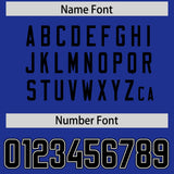 Custom Royal Black Personalized Neckline Square Classic Authentic Football Jersey