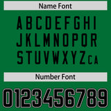 Custom Kelly Green Black Personalized Neckline Square Classic Authentic Football Jersey