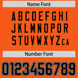 Custom Orange Black Personalized Neckline Square Classic Authentic Football Jersey