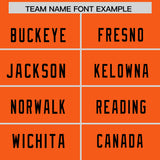 Custom Orange Black Personalized Neckline Square Classic Authentic Football Jersey