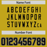 Custom Old Gold Black Personalized Neckline Square Classic Authentic Football Jersey