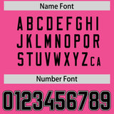 Custom Pink Black Personalized Neckline Square Classic Authentic Football Jersey