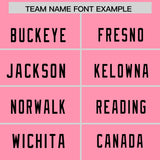 Custom Light Pink Black Personalized Neckline Square Classic Authentic Football Jersey