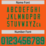 Custom Orange Kelly Green Personalized Neckline Square Classic Authentic Football Jersey