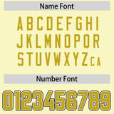 Custom Cream Old Gold Personalized Neckline Square Classic Authentic Football Jersey