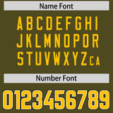 Custom Olive Yellow Personalized Neckline Square Classic Authentic Football Jersey