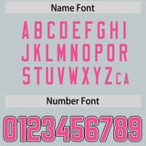 Custom Silver Pink Personalized Neckline Square Classic Authentic Football Jersey