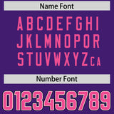 Custom Purple Pink Personalized Neckline Square Classic Authentic Football Jersey