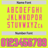 Custom Fluorescent Green Pink Personalized Neckline Square Classic Authentic Football Jersey
