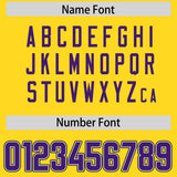 Custom Gold Purple Personalized Neckline Square Classic Authentic Football Jersey