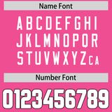Custom Pink White Personalized Neckline Square Classic Authentic Football Jersey