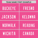 Custom Pink White Personalized Neckline Square Classic Authentic Football Jersey