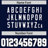 Custom Navy White Personalized Neckline Square Classic Authentic Football Jersey