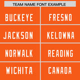 Custom Orange White Personalized Neckline Square Classic Authentic Football Jersey