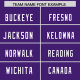 Custom Purple White Personalized Neckline Square Classic Authentic Football Jersey