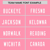 Custom Light Pink White Personalized Neckline Square Classic Authentic Football Jersey
