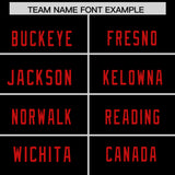 Custom Black Red Personalized Neckline Square Classic Authentic Football Jersey