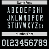 Custom Black Silver Personalized Neckline Square Classic Authentic Football Jersey