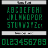 Custom Black Kelly Green Personalized Neckline Square Classic Authentic Football Jersey