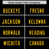 Custom Black Yellow Personalized Neckline Square Classic Authentic Football Jersey