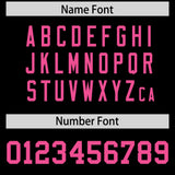 Custom Black Pink Personalized Neckline Square Classic Authentic Football Jersey
