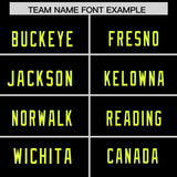 Custom Black Fluorescent Green Personalized Neckline Square Classic Authentic Football Jersey