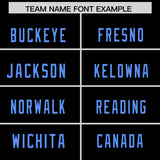 Custom Black Powder Blue Personalized Neckline Square Classic Authentic Football Jersey