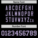 Custom Black Light Purple Personalized Neckline Square Classic Authentic Football Jersey
