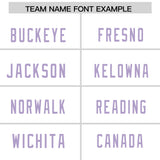 Custom White Light Purple Personalized Neckline Square Classic Authentic Football Jersey