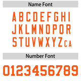 Custom White Orange Personalized Neckline Square Classic Authentic Football Jersey