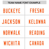 Custom White Orange Personalized Neckline Square Classic Authentic Football Jersey
