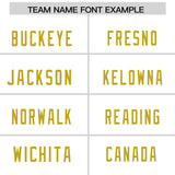 Custom White Old Gold Personalized Neckline Square Classic Authentic Football Jersey