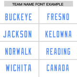 Custom White Powder Blue Personalized Neckline Square Classic Authentic Football Jersey