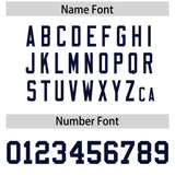 Custom White Navy Personalized Neckline Square Classic Authentic Football Jersey